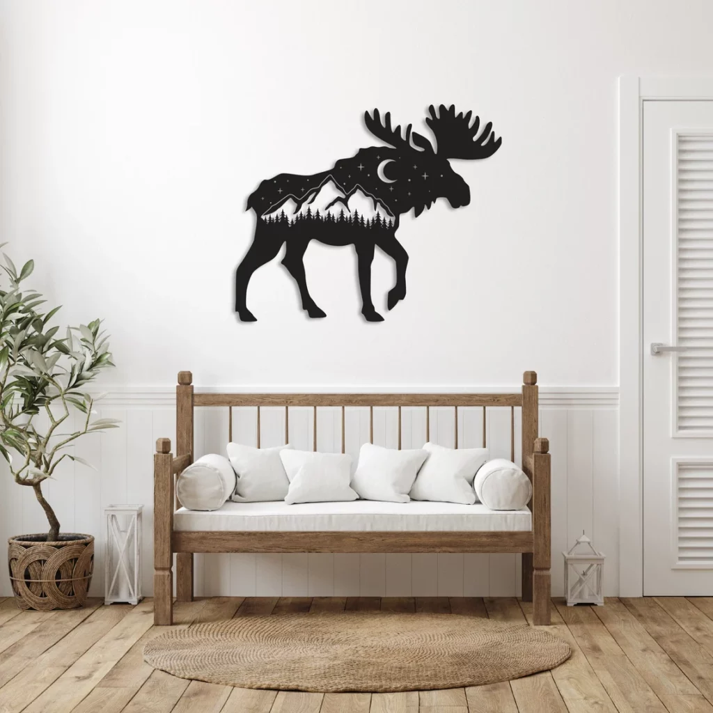 Metal Moose Wall Art