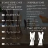 Two angels with different font options for your custom text.