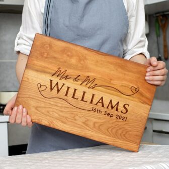 Cutting Board for Couple with Hearts