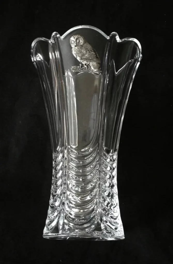 Crystal Owl Vase