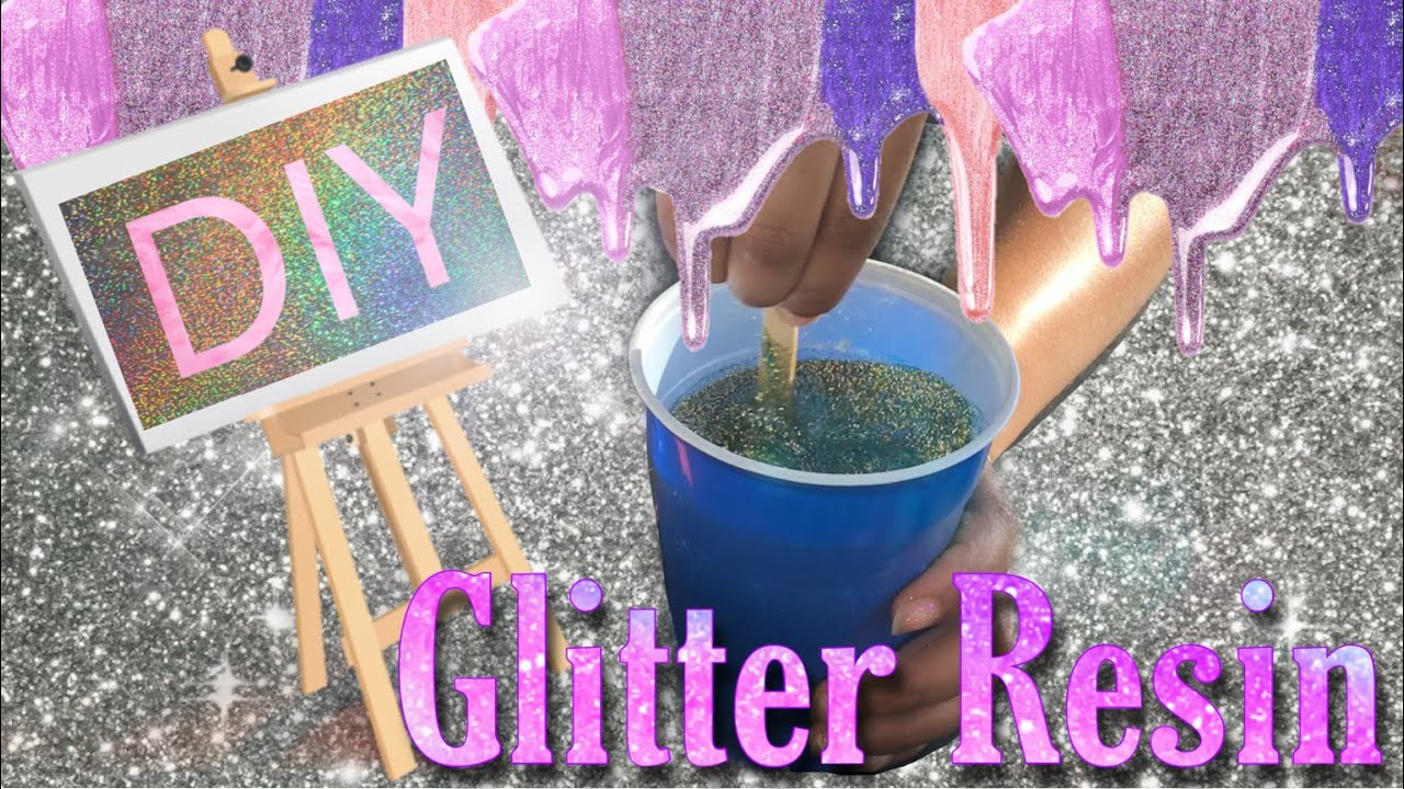 Adding glitter to resin