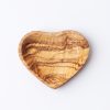 Heart-shaped olive wood dish