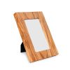 Olive wood picture frame for a 4 × 6 photo with an easel back