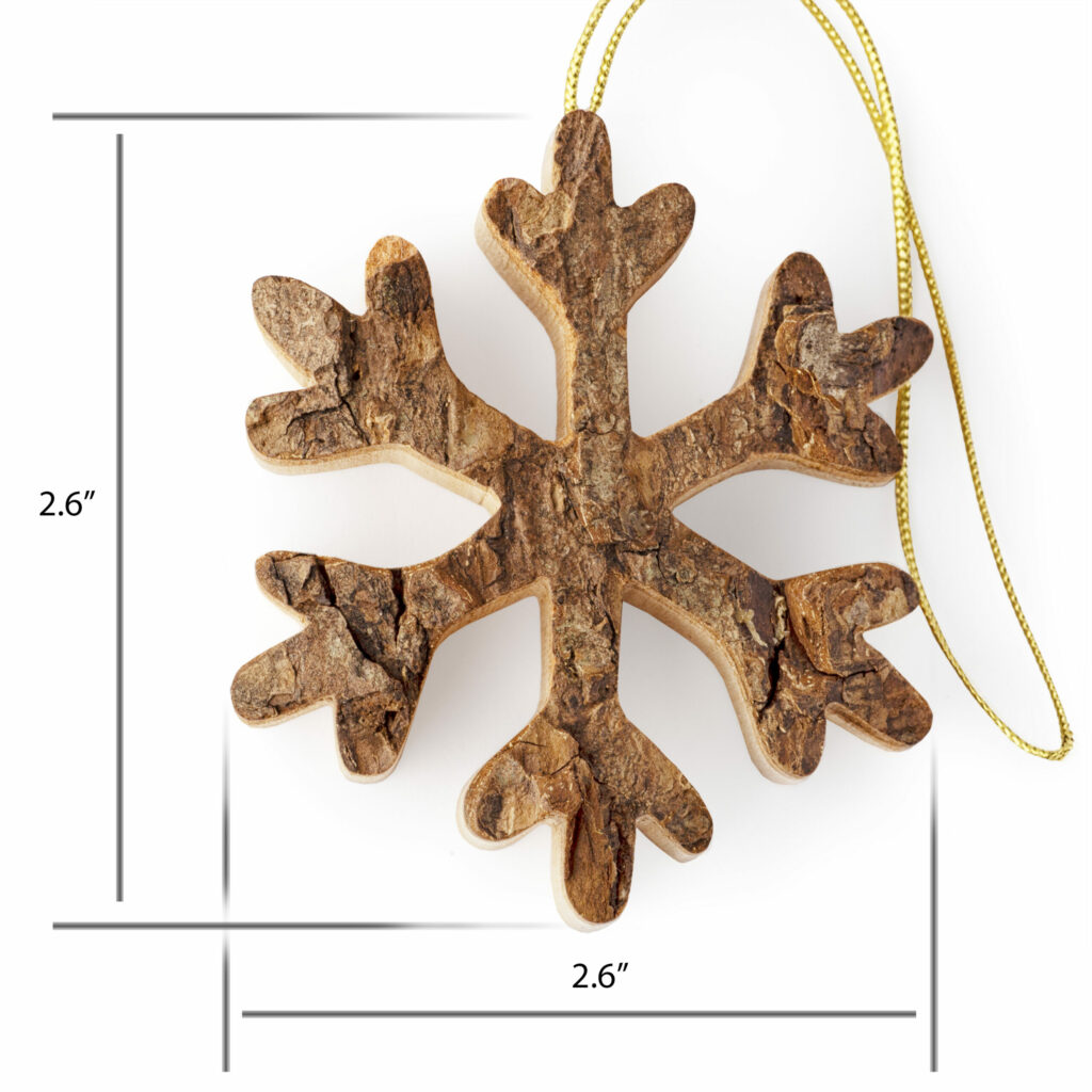 Snowflake Wooden Christmas Tree Ornament