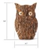 Forest Decor Wooden Large Owl Figurine