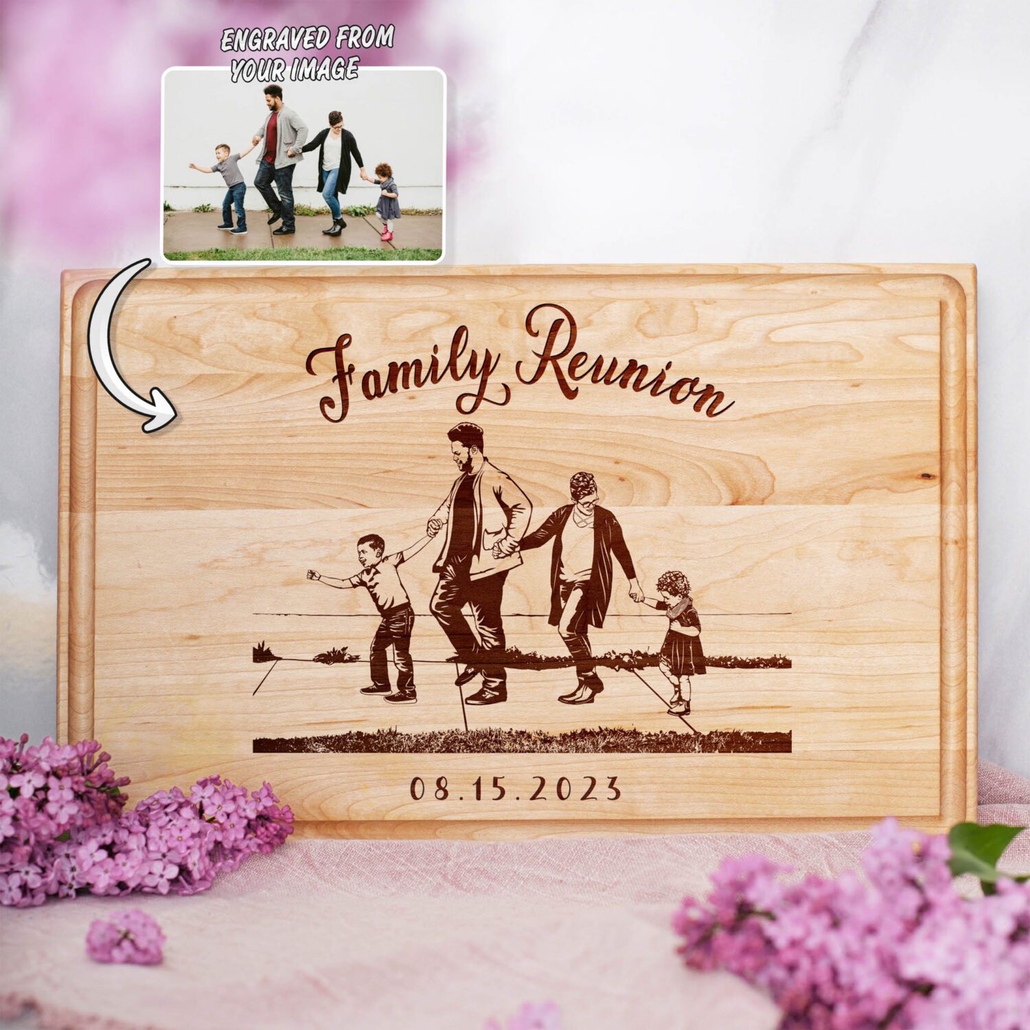 Family Reunion Engraved Cutting Boards